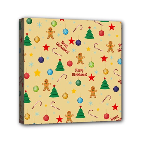 Christmas Pattern Mini Canvas 6  X 6  by Valentinaart