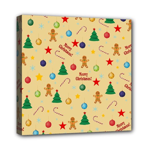 Christmas Pattern Mini Canvas 8  X 8 