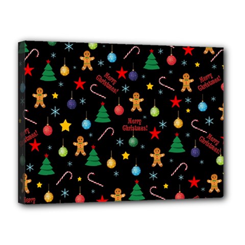 Christmas pattern Canvas 16  x 12 