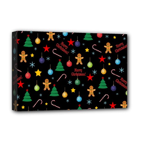 Christmas pattern Deluxe Canvas 18  x 12  