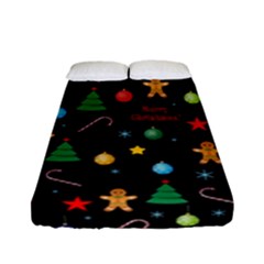 Christmas pattern Fitted Sheet (Full/ Double Size)