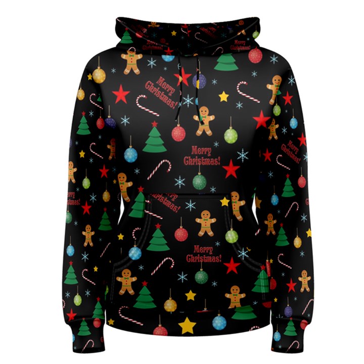 Christmas pattern Women s Pullover Hoodie