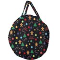 Christmas pattern Giant Round Zipper Tote View2