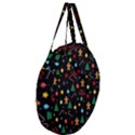 Christmas pattern Giant Round Zipper Tote View3