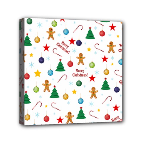 Christmas Pattern Mini Canvas 6  X 6  by Valentinaart