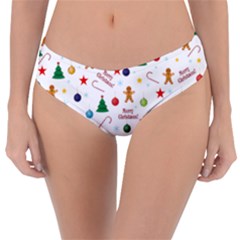 Christmas Pattern Reversible Classic Bikini Bottoms by Valentinaart