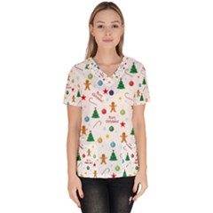 Christmas Pattern Scrub Top by Valentinaart