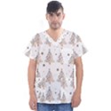 Christmas tree - pattern Men s V-Neck Scrub Top View1