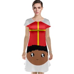 Cutieful Kids Art Funny Zwarte Piet Friend Of St  Nicholas Wearing His Miter Cap Sleeve Nightdress by yoursparklingshop