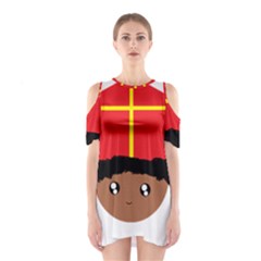 Cutieful Kids Art Funny Zwarte Piet Friend Of St  Nicholas Wearing His Miter Shoulder Cutout One Piece by yoursparklingshop