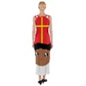 Cutieful Kids Art Funny Zwarte Piet Friend of St  Nicholas wearing his Miter Fitted Maxi Dress View2