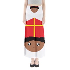 Cutieful Kids Art Funny Zwarte Piet Friend Of St  Nicholas Wearing His Miter Full Length Maxi Skirt by yoursparklingshop