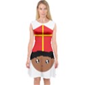 Cutieful Kids Art Funny Zwarte Piet Friend of St  Nicholas wearing his Miter Capsleeve Midi Dress View1