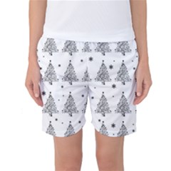 Christmas Tree - Pattern Women s Basketball Shorts by Valentinaart