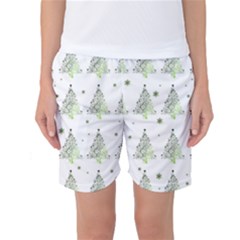 Christmas Tree - Pattern Women s Basketball Shorts by Valentinaart