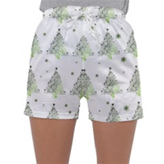 Christmas Tree - Pattern Sleepwear Shorts by Valentinaart