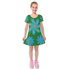 Kid s Short Sleeve Velvet Dress By Sunbaby