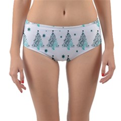 Christmas Tree - Pattern Reversible Mid-waist Bikini Bottoms by Valentinaart