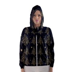 Christmas Tree - Pattern Hooded Wind Breaker (women)