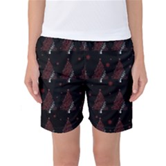 Christmas Tree - Pattern Women s Basketball Shorts by Valentinaart