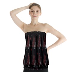 Christmas Tree - Pattern Strapless Top by Valentinaart