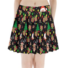 Santa And Rudolph Pattern Pleated Mini Skirt by Valentinaart