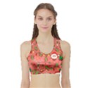 Santa and Rudolph pattern Sports Bra with Border View1