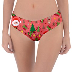 Santa And Rudolph Pattern Reversible Classic Bikini Bottoms by Valentinaart