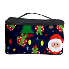 Santa And Rudolph Pattern Cosmetic Storage Case by Valentinaart