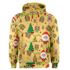 Santa And Rudolph Pattern Men s Pullover Hoodie by Valentinaart