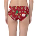 Santa and Rudolph pattern Mid-Waist Bikini Bottoms View2