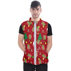 Santa And Rudolph Pattern Men s Puffer Vest