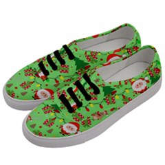 Santa And Rudolph Pattern Men s Classic Low Top Sneakers by Valentinaart