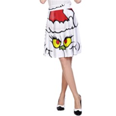 Grinch A-line Skirt by Valentinaart