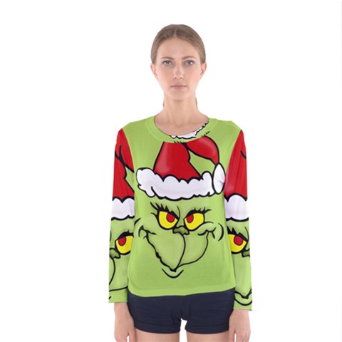 Grinch Women s Long Sleeve Tee by Valentinaart