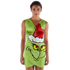 Grinch Wrap Front Bodycon Dress by Valentinaart