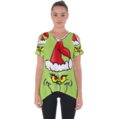 Grinch Cut Out Side Drop Tee by Valentinaart