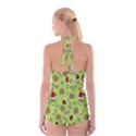 Grinch pattern Boyleg Halter Swimsuit  View2