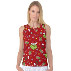 Grinch Pattern Women s Basketball Tank Top by Valentinaart