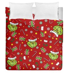 Grinch Pattern Duvet Cover Double Side (queen Size) by Valentinaart