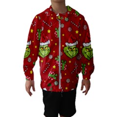 Grinch Pattern Hooded Wind Breaker (kids) by Valentinaart