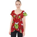 Grinch pattern Lace Front Dolly Top View1