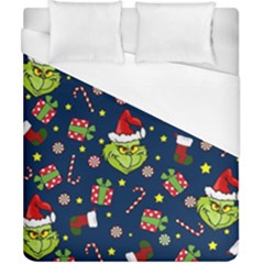 Grinch Pattern Duvet Cover (california King Size) by Valentinaart