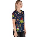 Grinch pattern Scrub Top View3