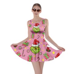 Grinch pattern Skater Dress