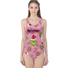 Grinch Pattern One Piece Swimsuit