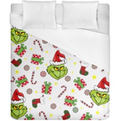 Grinch Pattern Duvet Cover (california King Size) by Valentinaart