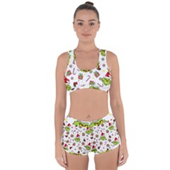 Grinch Pattern Racerback Boyleg Bikini Set by Valentinaart