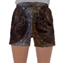 Golden Chinese Dragon On Vintage Background Sleepwear Shorts View1