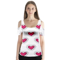 All Cards 09 Butterfly Sleeve Cutout Tee 